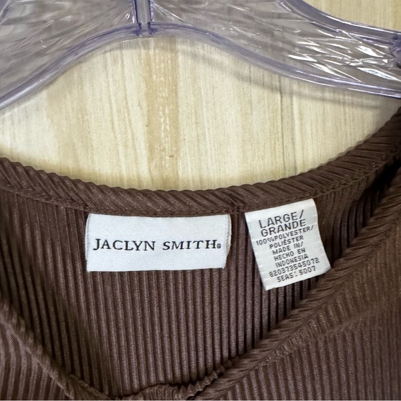 Women’s brown textured shirt blouse jackyn smith size large - Picture 3 of 7
